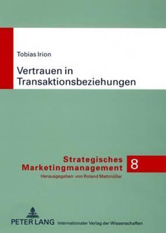 Vertrauen in Transaktionsbeziehungen - cover