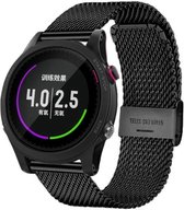 Milanese Horloge Band Geschikt Voor Garmin 935 / Fenix 5 / Approach S60  - Milanees Strap Armband Watchband -  Sportband Polsband - Zwart