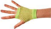 PARTYPRO - Korte groene visnet handschoenen voor volwassenen - Accessoires > Handschoenen
