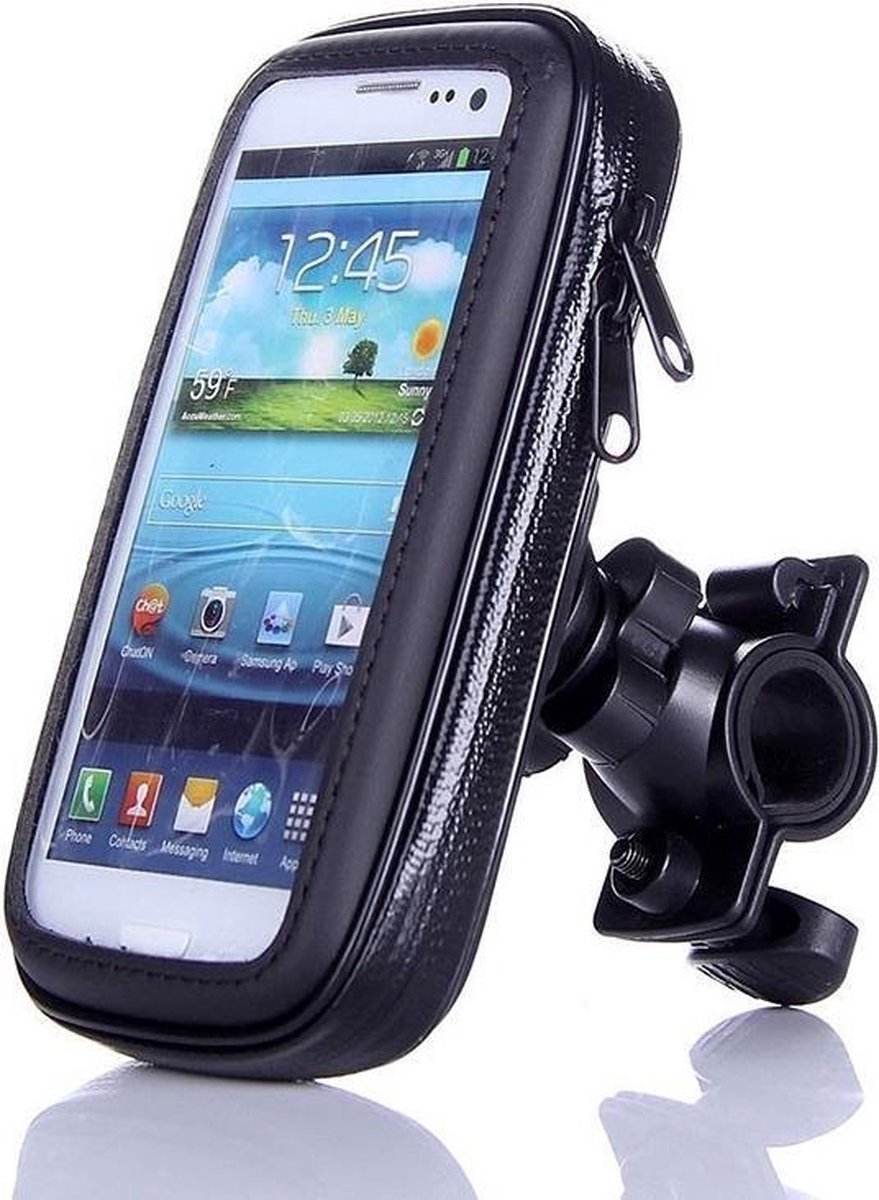 Fiets telefoonhouder - telefoonhouder - smartphone houder - stevig en waterdicht - ook voor GPS - maat L - - Merkloos