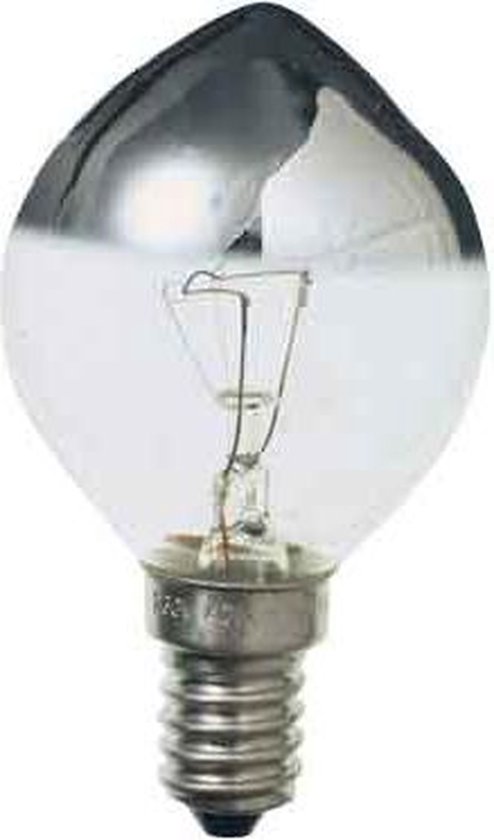Onzuiver Ondergeschikt evalueren Kopspiegellamp E14 45x75mm 230V 40W Zilver | bol.com