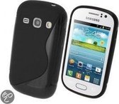 Luxe back silicone gel hoesje zwart Galaxy Samsung Fame S6810