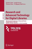 Lecture Notes in Computer Science 9819 - Research and Advanced Technology for Digital Libraries