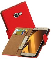 Mobieletelefoonhoesje.nl - Samsung Galaxy A3 (2016) Hoesje Effen Bookstyle Rood