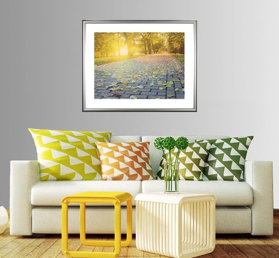 Homedecoration Biggy – Fotolijst – Fotomaat –  39 x 72 cm – Kunststof – Zilver
