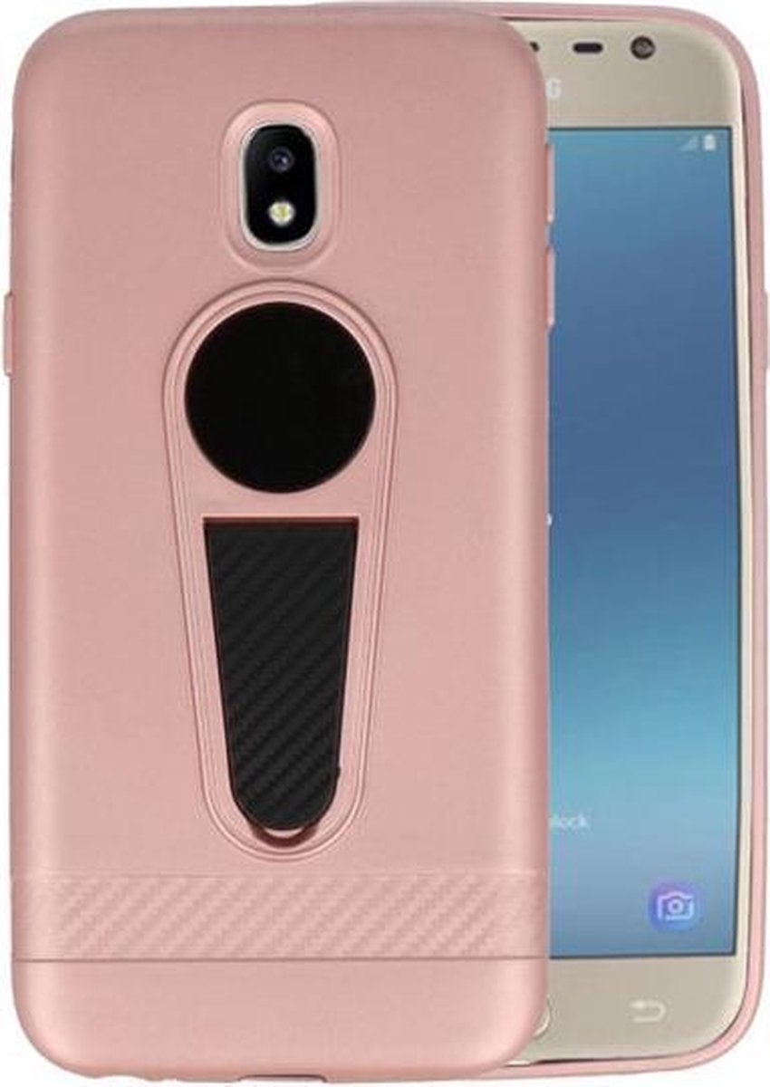 Roze Magneet Stand Case hoesje voor Samsung Galaxy J3 2017