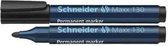 10 Stuks Schneider Maxx130 - Permanent Marker - Zwart