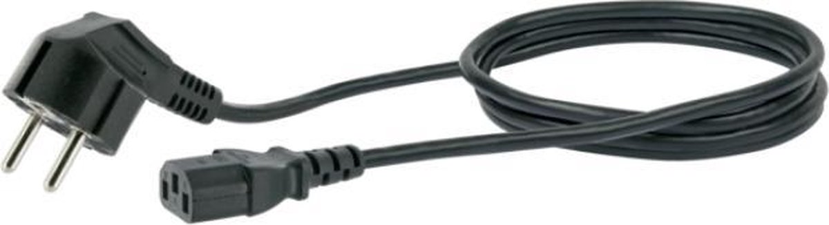 Schwaiger Schuko/C13 M/F 1.8m Zwart 1,8 m Netstekker type F C13 stekker