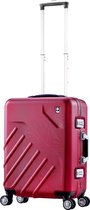 Swissmobility Elite Handbagagekoffer - 55cm Luxe Handbagage met dubbele TSA-kliksloten - Rood