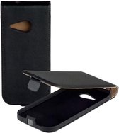 Lelycase HTC One Mini 2 / M8 Mini Eco Leather Flip Case Cover Zwart