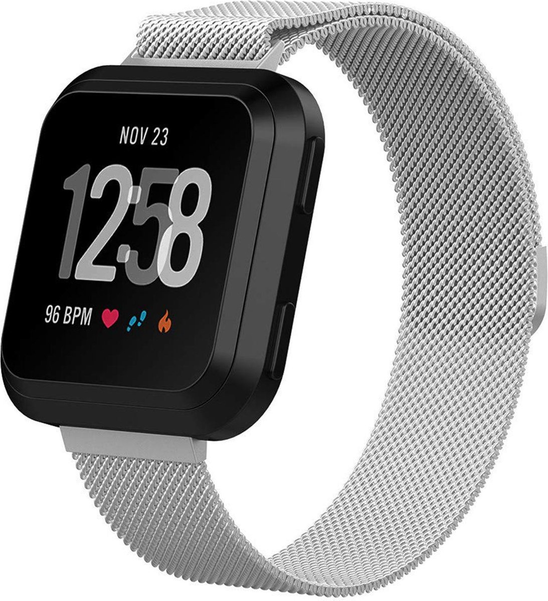 Bandje geschikt voor Fitbit Versa Lite - Zilver Milanese Band