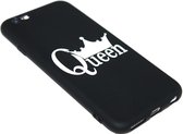 Zwart Queen hoesje Geschikt voor iPhone 6(S) Plus