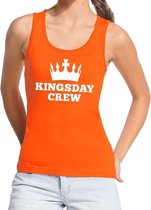 Oranje Kingsday crew tanktop / mouwloos shirt  voor dames - Koningsdag kleding S