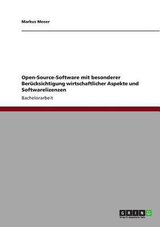Open-Source-Software mit besonderer Berucksichtigung wirtsch ... - cover