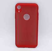 Voor IPhone XR – hoes, cover – TPU – metaal gaas look – Rood