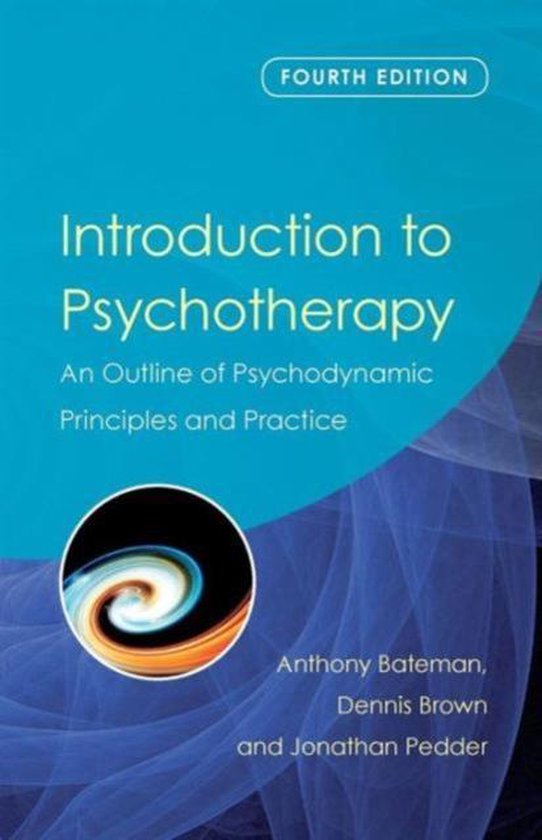 Boekcover: Introduction to Psychotherapy, vierde editie, met blauwe golvende lijnen en een cirkelvormig abstract ontwerp.