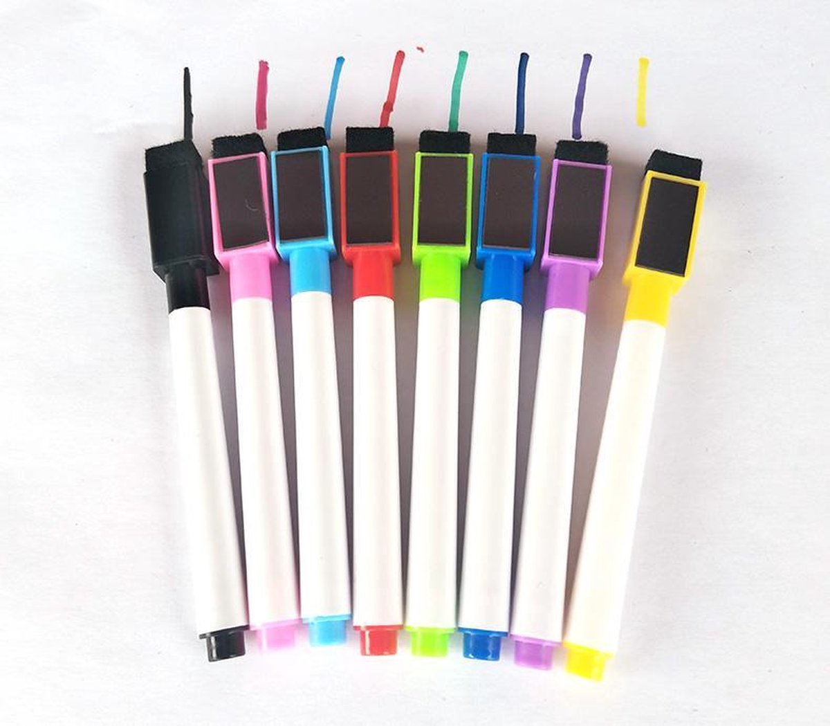 Whiteboard gekleurde stiften met magneet 8 Stuks bol