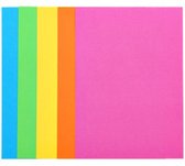 Gekleurd karton | Formaat A5 | 50 vellen | 200 gram | 5 verschillende kleuren Karton | Papier | knutselen voor kinderen