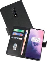 OnePlus 7 Hoesje Kaarthouder Book Case Telefoonhoesje Zwart