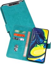 Samsung Galaxy A80 & Galaxy A90 Hoesje Kaarthouder Book Case Telefoonhoesje Groen