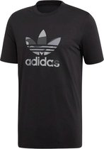 adidas Camouflage Trefoil  Sportshirt - Maat L  - Mannen - zwart/grijs