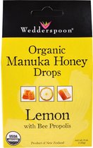 Organic Manuka Honey Drops Lemon With Bee Propolis (120 gram) - Wedderspoon Organic