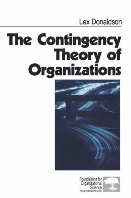 The Contingency Theory of Organizations - cover