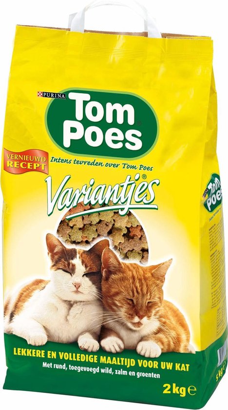 Tom Poes Droog Variantjes Kattenvoer - 2 kg | bol.com