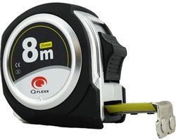 Q Flexx Rolbandmaat - Abs-behuizing Met Uv-laag - 8 M
