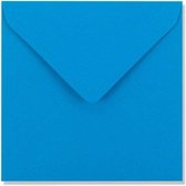 Blauwe enveloppen 13x13 cm 100 stuks