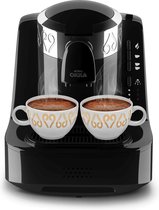 Arzum OKKA Turkish Coffee Machine| OK002BLACK | Black - Chrome |Turks Koffizetapparat- Zwart & Zilver - Full Automatic | 2 kopjes
