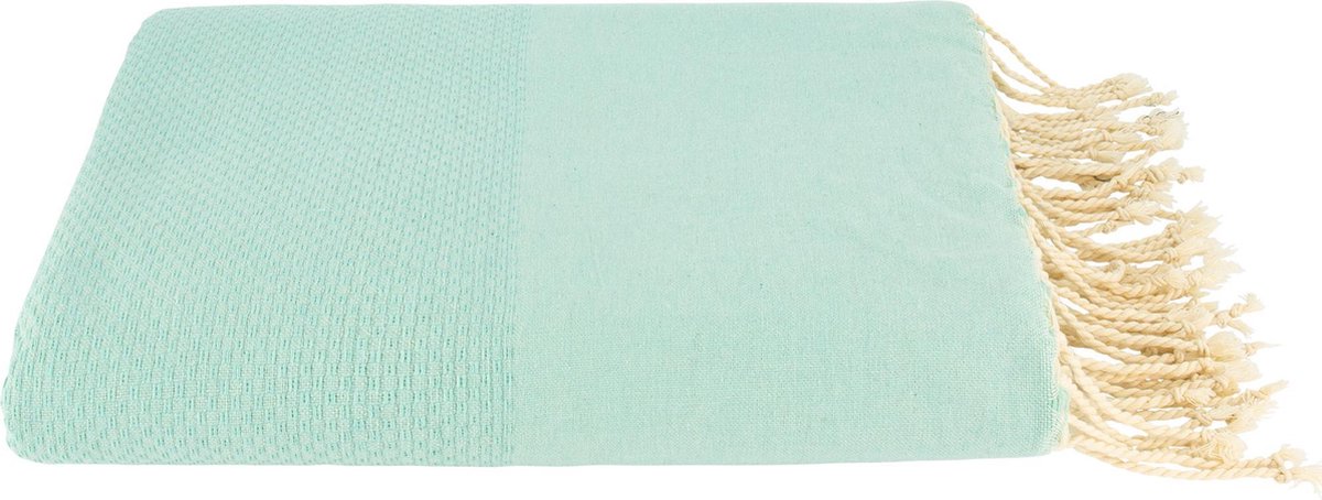 Lantara Plaid Katoen Mint groen - 190x300cm