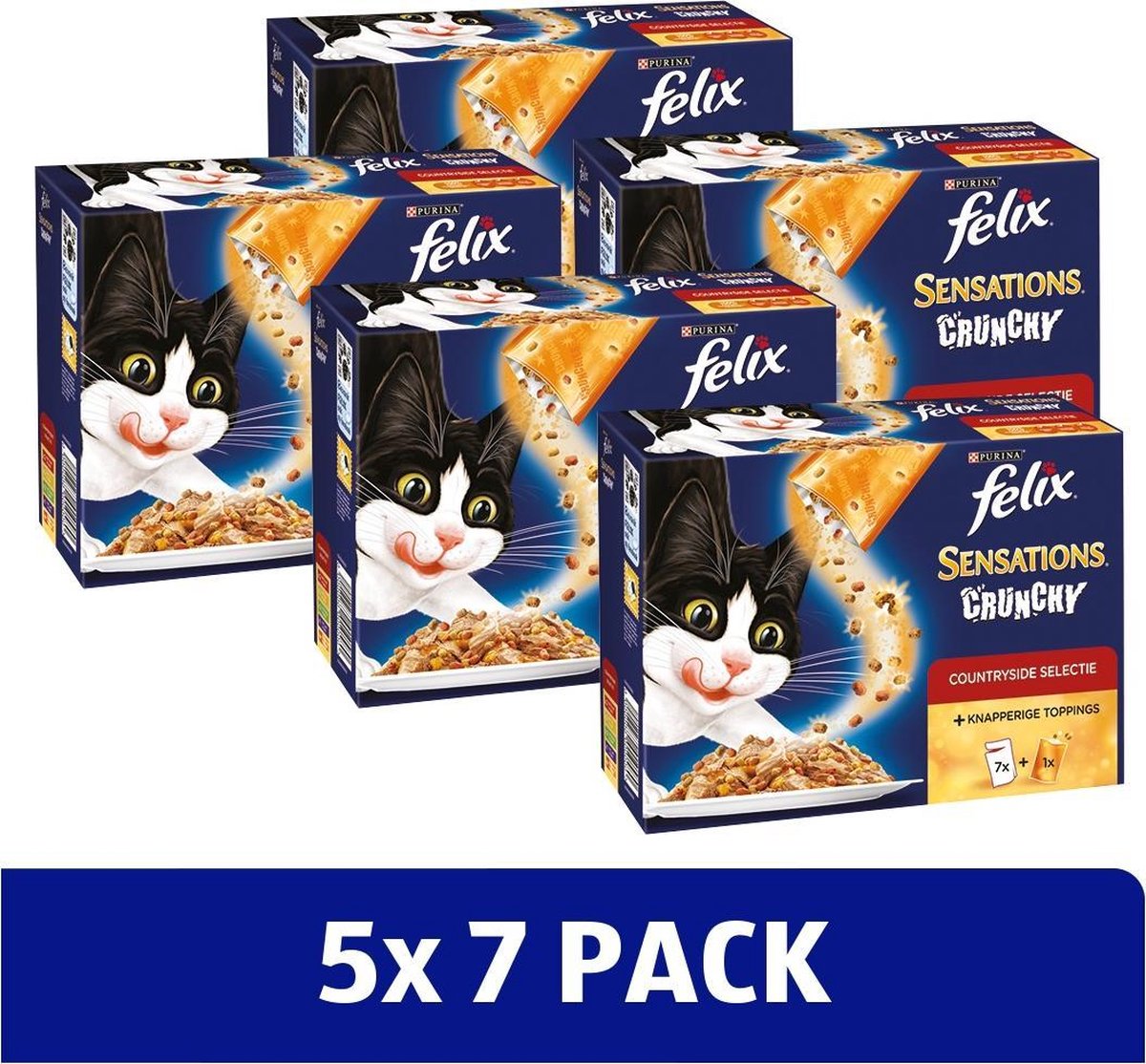 FELIX Sensations Saucen Katzenfutter nass, Sorten-Mix, 6er Pack (6 x 12 Beutel à 85g