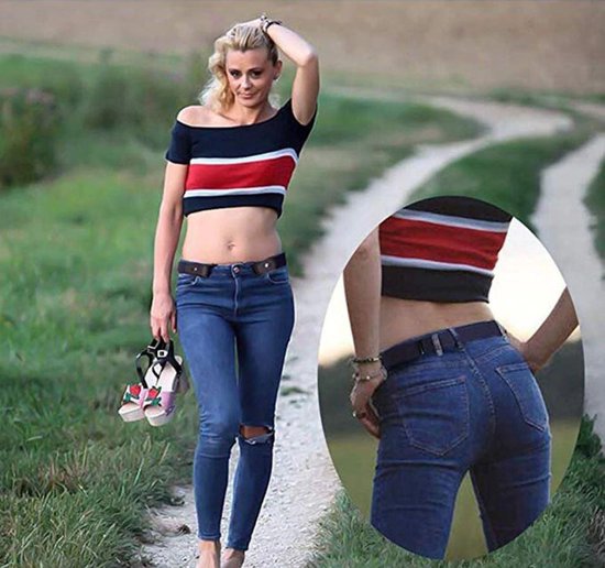 Riem élastique sans boucle - Marron - Unisexe - Ajustable