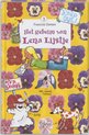Boek "Het geheim van Lena Lijstje" met illustratie van een meisje, een hond, een spook, en bloemen. "Keep out!" en "Top Secret" op de kaft.