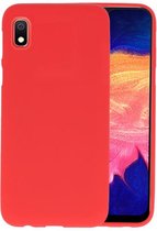 Hoesje Geschikt voor de Samsung Galaxy A10 - Backcover Color Telefoonhoesje - Rood