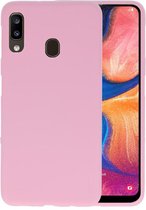 BackCover Hoesje Color Telefoonhoesje voor Samsung Galaxy A20 - Roze