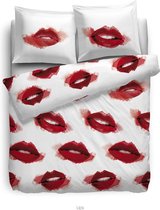 HnL Living Lips - Housse de couette - Satin de coton - Simple - 140 x 200/220 - Multi