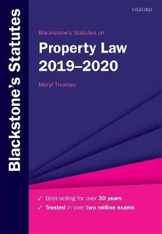 Blackstone\'s Statutes on Property Law 2019-2020