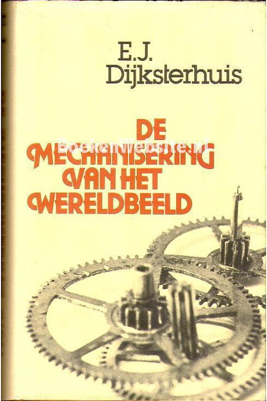 Boek "De mechanisering van het wereldbeeld" met tandwielen op de voorkant.