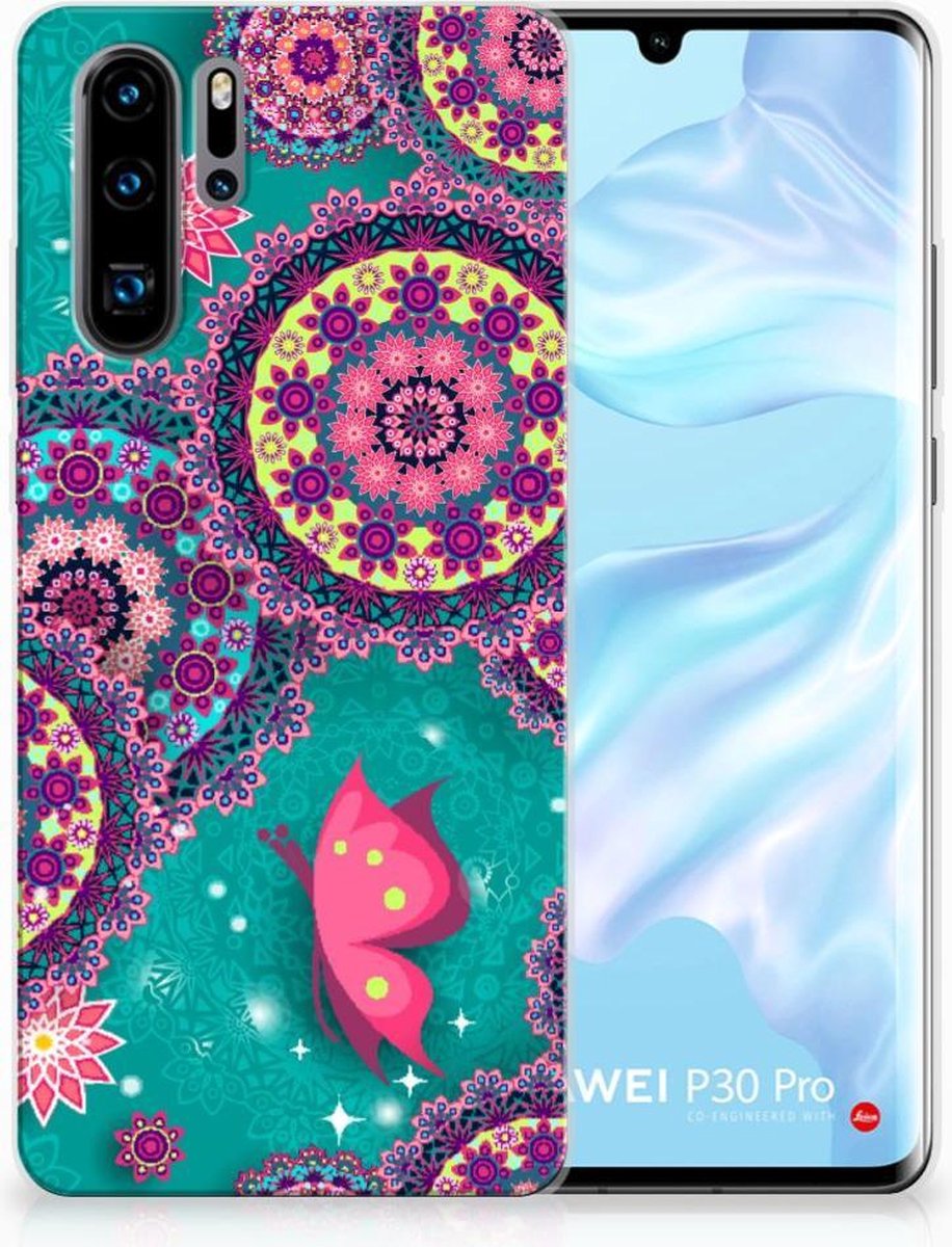 Huawei P30 Pro Hoesje maken Cirkels en Vlinders