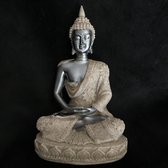 Boeddhabeeld van zandsteen 6.5x3.5x11cm mediteren boeddha  Handgemaakte