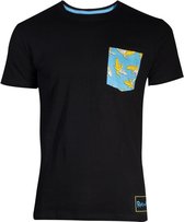 Rick And Morty Heren Tshirt -2XL- Banana Pocket Zwart