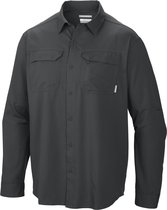 Columbia Voyager Long Sleeve Shirt - heren - blouse lange mouwen - maat L - grijs