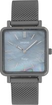 OOZOO Vintage series - Titanium horloge met titanium metalen mesh armband - C9849 - Ø28