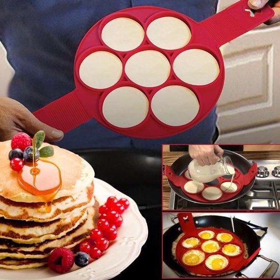 Pancake Maker Silicone Forme cuisson oeufs Flippin Nonstick Crêpes Moule 