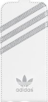 Adidas Originals - Iphone Hoesje - Wit/Zilver - Basics Premium Flip Case - Hoesje voor iPhone 6/6S