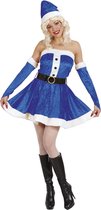 Blauw kerstvrouw voor vrouwen - Verkleedkleding
