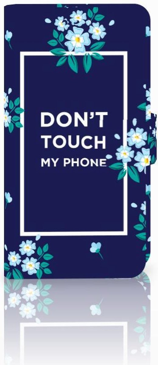 Apple iPhone Xr Portemonnee Hoesje Flowers Blue DTMP