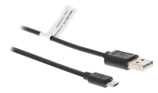 Valueline USB naar USB Micro B kabel - USB2.0 - 1 meter - Valueline